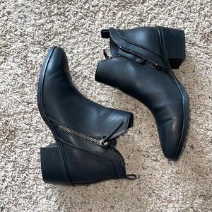 Black ankle booties